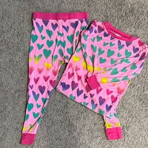 Little Sleepies - Colorful Heart Pattern Pajamas - 18-24 Months